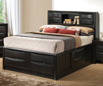 Briana 5-Pc Black Wood Cal King Storage Bedroom Set