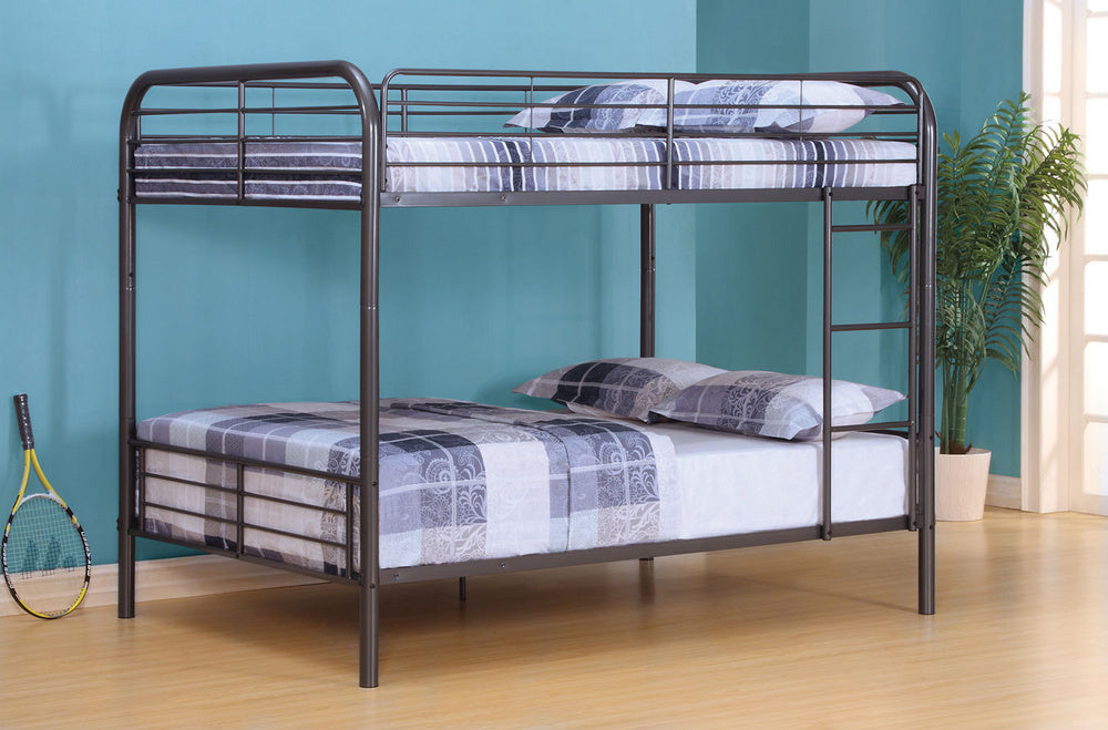 Bristol Gunmetal Metal Full over Full Bunk Bed