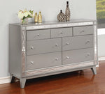 Camille 5-Pc Grey/Metallic Mercury Cal King Bedroom Set