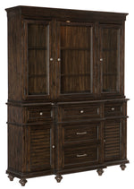 Cardano Driftwood Charcoal Wood Buffet with Hutch