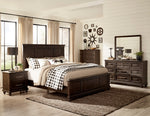 Cardano Driftwood Charcoal Wood King Bed