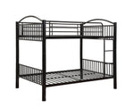 Cayelynn Black Metal Tube Full/Full Bunk Bed