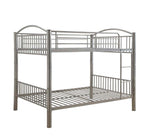 Cayelynn Silver Metal Tube Full/Full Bunk Bed