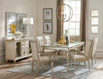 Celandine 2 Silver Vinyl/Wood Arm Chairs