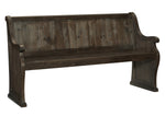 Gloversville Brown Wood Dining Bench