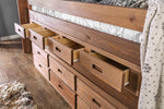 Cleo Mahogany Wood Twin Captain Bed w/Storage