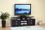 Clotilde 3-Pc Red Cocoa Wood Entertainment Center