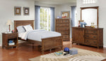 Colin Dark Oak Wood Twin Bed