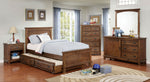 Colin Dark Oak Wood Twin Bed