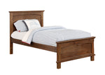 Colin Dark Oak Wood Twin Bed w/ Trundle