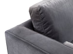 Como 2-Pc Grey Velvet RAF Sectional Sofa