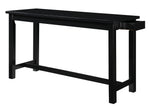 Connected 4-Pc Black Wood Counter Height Table Set