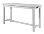 Connected 4-Pc White Wood Counter Height Table Set