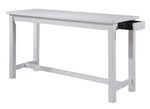 Connected 4-Pc White Wood Counter Height Table Set