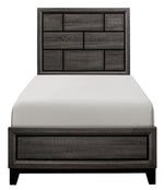 Davi Gray Wood Twin Bed