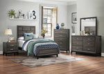 Davi Gray Wood Twin Bed