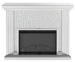 Nysa Mirrored Console Table with Fireplace