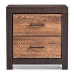 Dewcrest Licorice/Caramel Wood 2-Drawer Nightstand