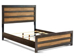 Dewcrest Licorice/Caramel Wood Queen Panel Bed