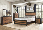 Dewcrest Licorice/Caramel Wood Queen Panel Bed