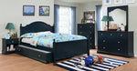 Diane Blue Solid Wood Full Bed with Trundle