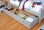 Diane Gray Solid Wood Twin Bed with Trundle