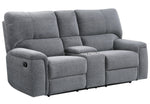 Dickinson 2-Pc Charcoal Fabric Manual Recliner Sofa Set