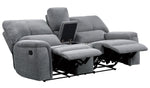 Dickinson 2-Pc Charcoal Fabric Manual Recliner Sofa Set