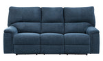 Dickinson 2-Pc Indigo Fabric Manual Recliner Sofa Set