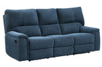 Dickinson 2-Pc Indigo Fabric Manual Recliner Sofa Set