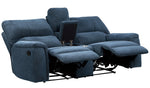 Dickinson 2-Pc Indigo Fabric Manual Recliner Sofa Set