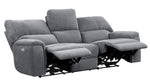 Dickinson Charcoal Fabric Power Recliner Sofa