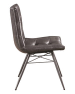 Dittnar 4 Grey Leatherette/Gunmetal Side Chairs