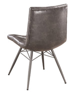 Dittnar 4 Grey Leatherette/Gunmetal Side Chairs