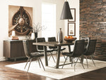 Dittnar 4 Grey Leatherette/Gunmetal Side Chairs