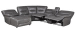 Dyersburg 6-Pc Gray LAF Power Recliner Sectional Sofa