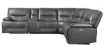 Dyersburg 6-Pc Gray Power Recliner Sectional Sofa