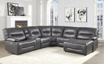 Dyersburg 6-Pc Gray RAF Power Recliner Sectional Sofa