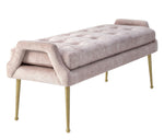 Eileen Blush Slub Velvet Bench