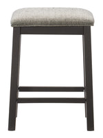 Elias 2 Gray Fabric/Wood Counter Height Stools