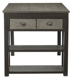 Elias Gray/Gunmetal Wood Counter Height Table