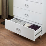 Elms White Wood Chest with 5 Drawers