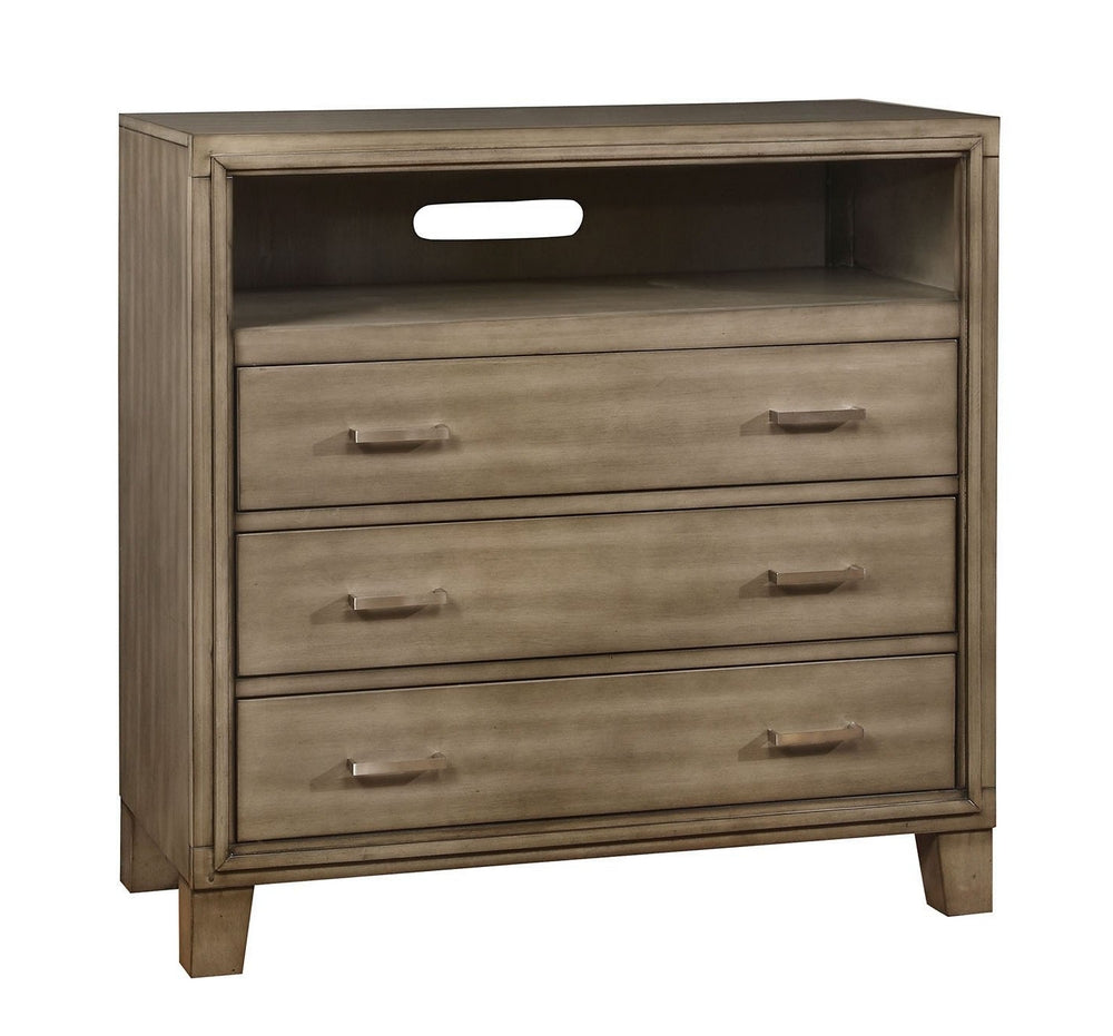 Enrico I Gray Wood Media Chest