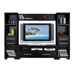 Eulalia Black Wood 2-Drawer TV Stand