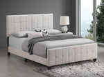 Fairfield Beige Fabric Upholstered Queen Panel Bed