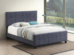 Fairfield Grey Fabric Upholstered King Panel Bed