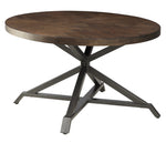 Fideo 3-Pc Burnished Finish Wood/Gray Metal Table Set