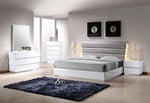 Florence White Lacquer King Bed (Oversized)