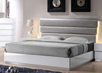 Florence White Lacquer Wood Queen Bed