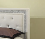 Florrie White Leather-Like Queen Bed